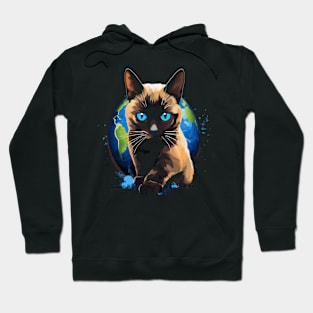 Siamese Cat Earth Day Hoodie